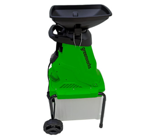Измельчитель садовый электрический Greenworks 220 В, 2800 Вт с контейнером