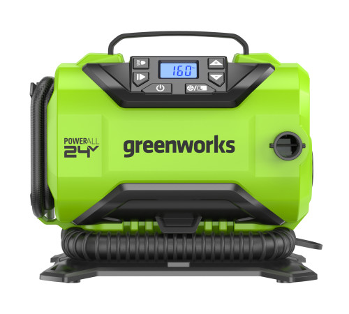 Компрессор автомобильный аккумуляторный Greenworks ACG301 24V/12V (от сети автомобиля), без АКБ и ЗУ