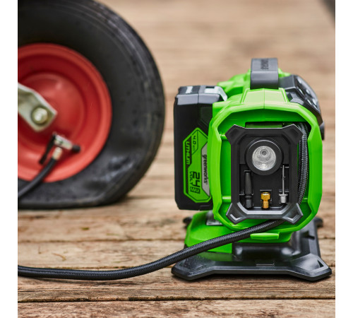 Компрессор автомобильный аккумуляторный Greenworks ACG301 24V/12V (от сети автомобиля), без АКБ и ЗУ