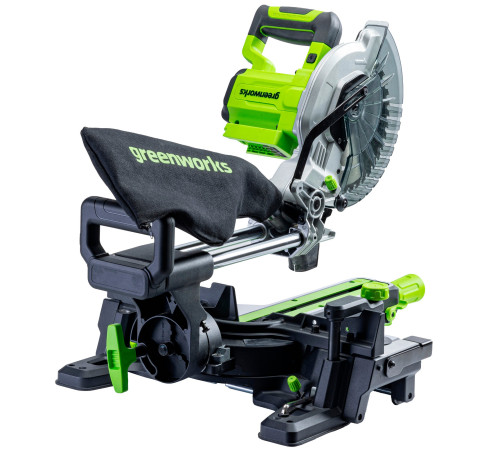 Пила торцовочная Greenworks GD24MS216 24V бесщеточная с протяжкой (без АКБ и ЗУ)