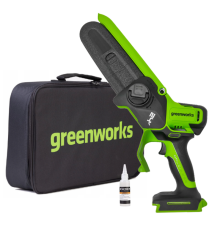 Цепная мини пила аккумуляторная Greenworks 24V GD24CS15( без АКБ и ЗУ)15см б/щ с авто/смазкой цепи