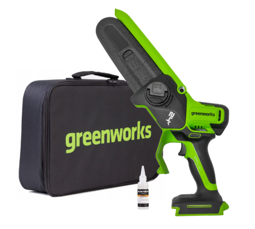 Цепная мини пила аккумуляторная Greenworks 24V GD24CS15( без АКБ и ЗУ)15см б/щ с авто/смазкой цепи