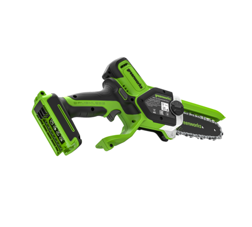 Цепная мини пила аккумуляторная Greenworks 24V GD24CS15( без АКБ и ЗУ)15см б/щ с авто/смазкой цепи
