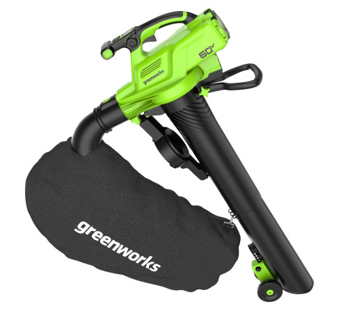 Воздуходувка-пылесос аккумуляторный Greenworks 60V GD60BVII (без АКБ и ЗУ)