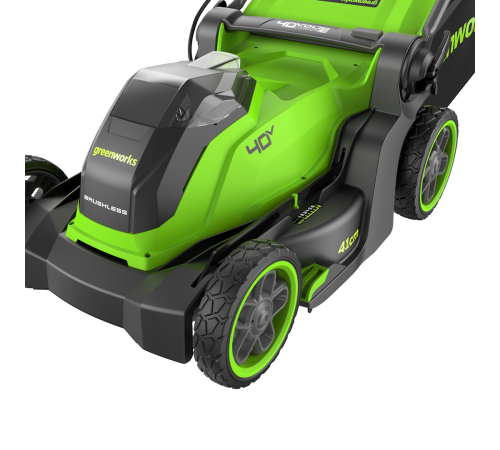 Газонокосилка аккумуляторная Greenworks 40V GD40LM411 (1хАКБ 5Ач и ЗУ) 41 см б/щ