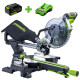 Пила торцовочная Greenworks GD24MS216 24V бесщеточная с протяжкой (1хАКБ 4Ач и ЗУ)