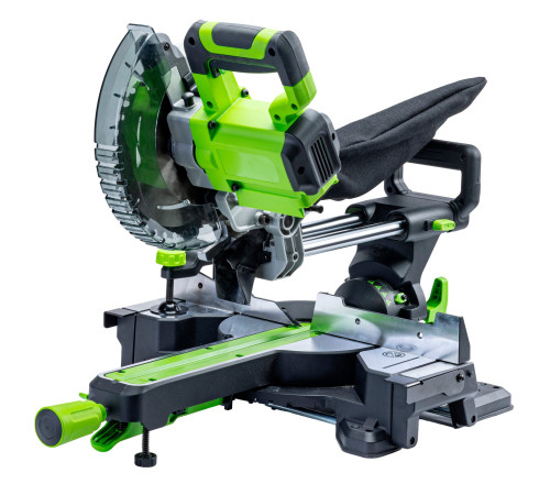 Пила торцовочная Greenworks GD24MS216 24V бесщеточная с протяжкой (1хАКБ 4Ач и ЗУ)