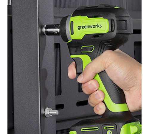 Гайковерт ударный акк умуляторный Greenworks 24V G24IW200 б/щет (1АКБх4Ач и ЗУ) коробка