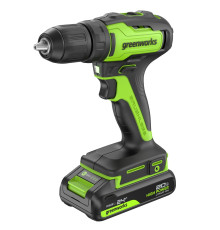 Дрель-шуруповерт аккумуляторная Greenworks 24V GD24DD35 (2x2Ач, ЗУ, коробка) 29/35Нм б/щет
