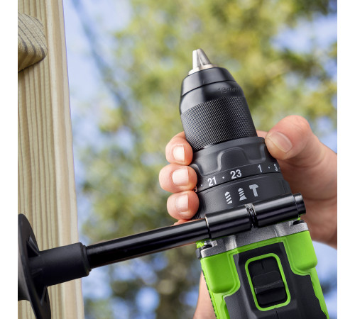 Дрель-шуруповерт ударная аккумуляторная Greenworks 24V GD24DD140 (1хАКБ 4Ач и ЗУ) 140Нм коробка