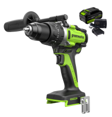 Дрель-шуруповерт ударная аккумуляторная Greenworks 24V GD24DD140 (1хАКБ 4Ач и ЗУ) 140Нм коробка