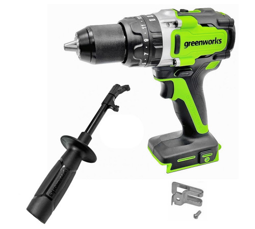 Дрель-шуруповерт ударная аккумуляторная Greenworks 24V GD24DD140 (1хАКБ 4Ач и ЗУ) 140Нм коробка