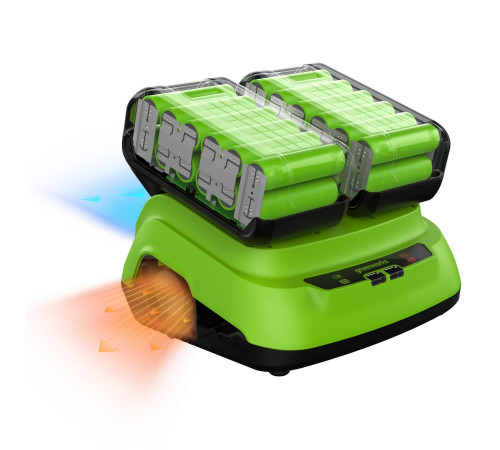 Ультрабыстрое двойное зарядное устройство Greenworks 24V G24X2C8 8A
