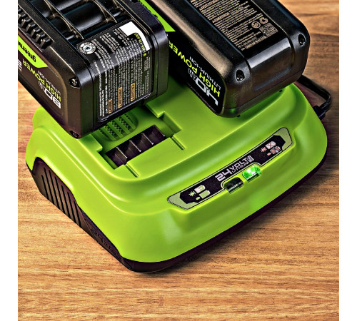 Ультрабыстрое двойное зарядное устройство Greenworks 24V G24X2C8 8A