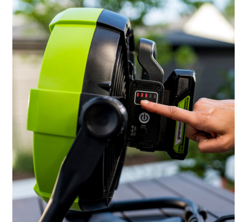 Вентилятор с гибридным питанием Grenworks G24FAN 24V /110-240V, 25,4 см, 14,2 м3/мин. (без АКБ и ЗУ)