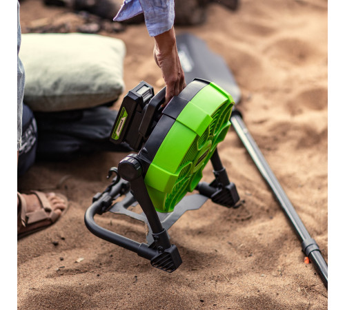 Вентилятор с гибридным питанием Grenworks G24FAN 24V /110-240V, 25,4 см, 14,2 м3/мин. (без АКБ и ЗУ)