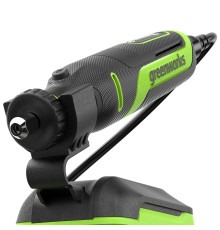 Гравер аккумуляторный Greenworks 24V G24RT (1АКБх2Ач и ЗУ) б/щет, 6500–35000 об/мин, оснастка 52 шт,