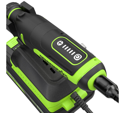 Гравер аккумуляторный Greenworks 24V G24RT (1АКБх2Ач и ЗУ) б/щет, 6500–35000 об/мин, оснастка 52 шт