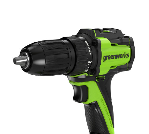 Дрель-шуруповерт аккумуляторная Greenworks 24V DD345 (без АКБ и ЗУ) б/щет 27/45 Нм 13мм