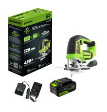 Лобзик аккумуляторный Greenworks 24V GD24JS120 (1хАКБ4Ач и ЗУ)