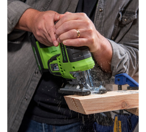Лобзик аккумуляторный Greenworks 24V GD24JS120 (1хАКБ4Ач и ЗУ)