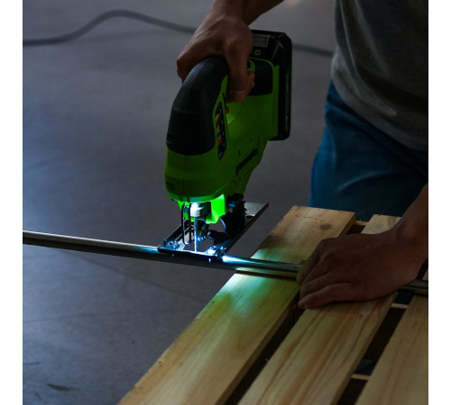 Лобзик аккумуляторный Greenworks 24V GD24JS90 безщеточный (1хАКБ 2Ач и ЗУ) коробка