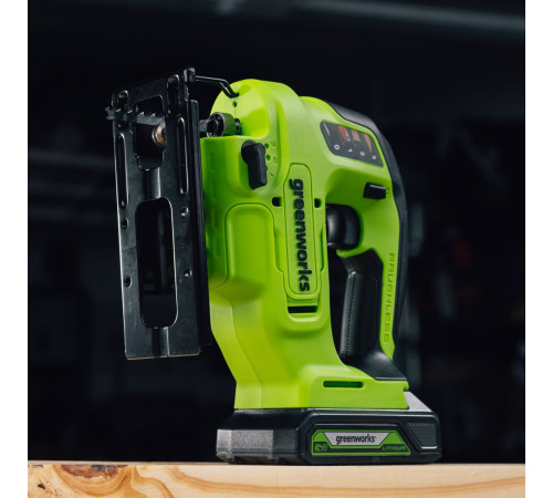 Лобзик аккумуляторный Greenworks 24V GD24JS90 безщеточный (1хАКБ 2Ач и ЗУ) коробка