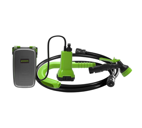 Насос аккумуляторный для полива из бочки Greenworks 24V G24SWP (1х4Ач, ЗУ)
