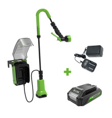 Насос аккумуляторный для полива из бочки Greenworks 24V G24SWP (1хАКБ 2Ач, ЗУ)