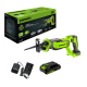 Пила сабельная аккумуляторная Greenworks GPT-BLRS-1 24V б/щет (1АКБх2Ач и ЗУ) коробка