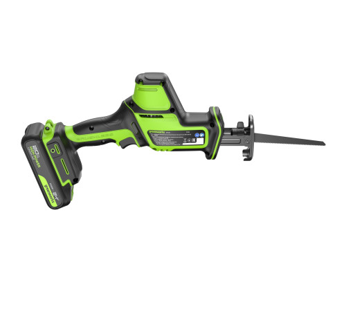 Пила сабельная аккумуляторная Greenworks GPT-CRS-25 24V б/щет (1АКБх 2Ач и ЗУ) коробка