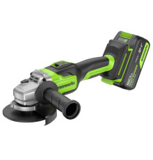 Угловая шлифовальная машина аккумуляторная Greenworks 24VGD24AG (1АКБx5Ач и ЗУ) б/щет 125 мм 10500 о