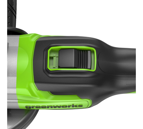 Угловая шлифовальная машина аккумуляторная Greenworks 24VGD24AG (1АКБx5Ач и ЗУ) б/щет 125 мм 10500 о