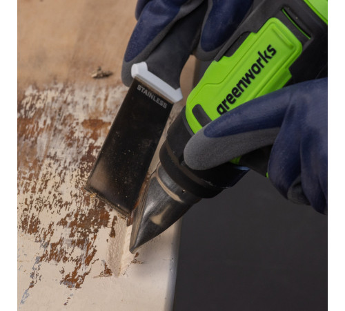 Фен строительный аккумуляторный Greenworks G24HG 24V (1хАКБ 4Ач и ЗУ) коробка