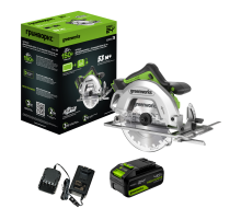 Циркулярная пила аккумуляторная Greenworks 24V GD24CS (1хАКБ 4Ач и ЗУ) коробка