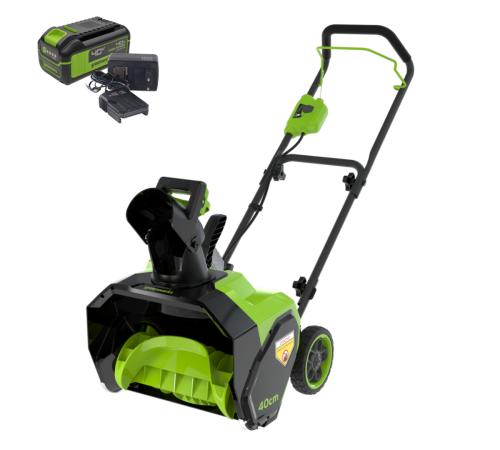 Снегоуборщик аккумуляторный Greenworks 40V G40ST40 (1хАКБ 4Ач и ЗУ) 40см