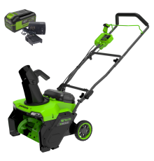 Снегоуборщик аккумуляторный Greenworks 40V GD40STX2 б/щет (1хАКБ 8Ач и ЗУ) 51см