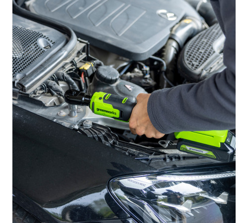 Трещотка Greenworks GD24RW 3804007CUA (с 1-им АКБ, сумка)