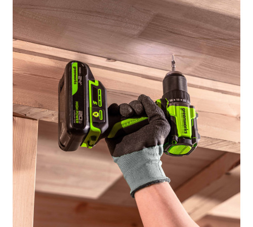 Дрель-шуруповерт аккумуляторная Greenworks 24V DD560 (1хАКБ 2Ач и ЗУ)б/щет 30/60Нм 13мм Anti-kickbac