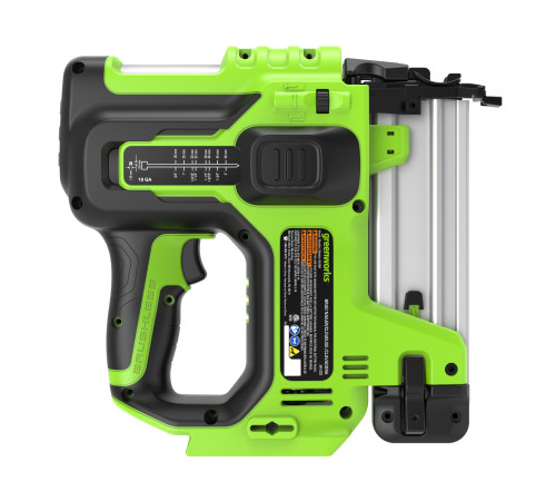 Нейлер аккумуляторный Greenworks 24V GD24BN (1хАКБ 2Ач и ЗУ) коробка