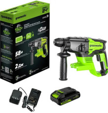 Перфоратор Greenworks GD24SDS2 3803007CUA (с 1-им АКБ)