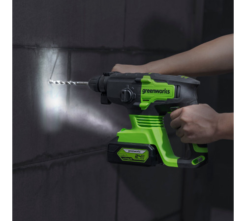 Перфоратор Greenworks GD24SDS2 3803007CUA (с 1-им АКБ)