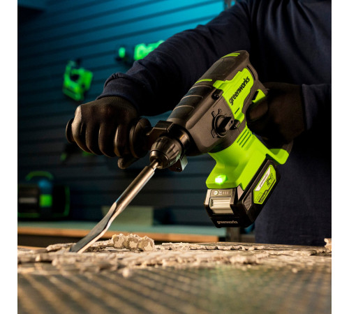 Перфоратор Greenworks GD24SDS2 3803007CUA (с 1-им АКБ)