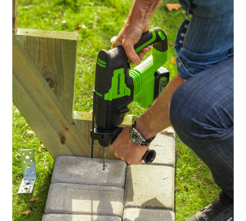 Перфоратор Greenworks GD24SDS2 3803007CUA (с 1-им АКБ)