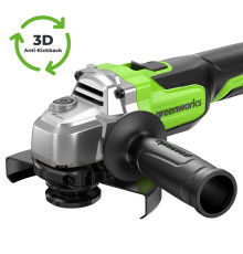 Угловая шлифмашина Greenworks AG590 3201007CUB (с 1-им АКБ, сумка)