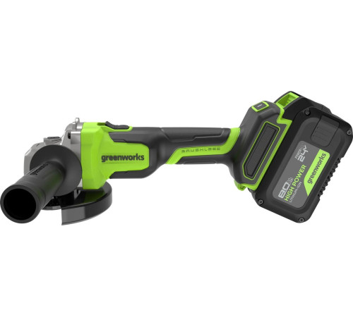 Угловая шлифмашина Greenworks AG590 3201007CUH (с 1-им АКБ, сумка)