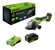 Угловая шлифмашина Greenworks GD24AG 3200207CUB (с 1-м АКБ)