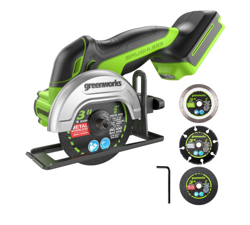 Угловая шлифмашина Greenworks GD24UCS 3402007CUA (с 1-им АКБ)