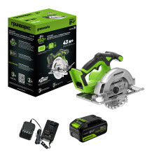 Циркулярная пила аккумуляторная Greenworks 24V GD24CS165 (1хАКБ 5Ач) б/щет, кор.