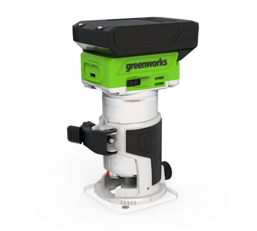 Фрезер аккумуляторный Greenworks G24RO 24V (1хАКБ 2Ач и ЗУ)